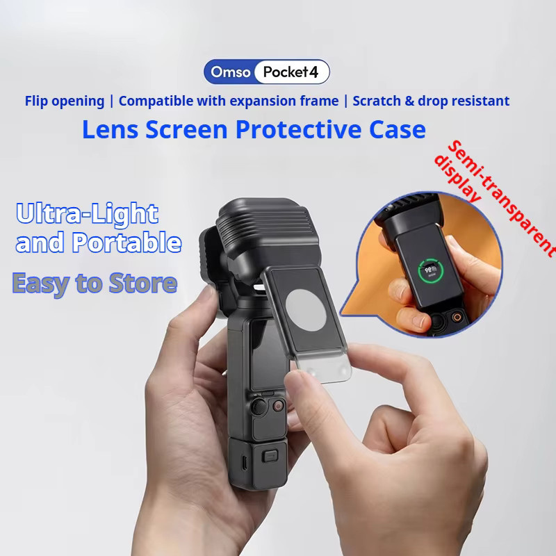DIXSG Stoßfeste und klappbare Schutzhülle für DJI Osmo Pocket 4 Gimbal in Schwarz - Bild 2