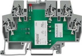 WAGO Optokopplerrelais 859-304 Relaisklemme 24VDC 250VAC 5A Grau und Rot 10 Stück - Bild 1