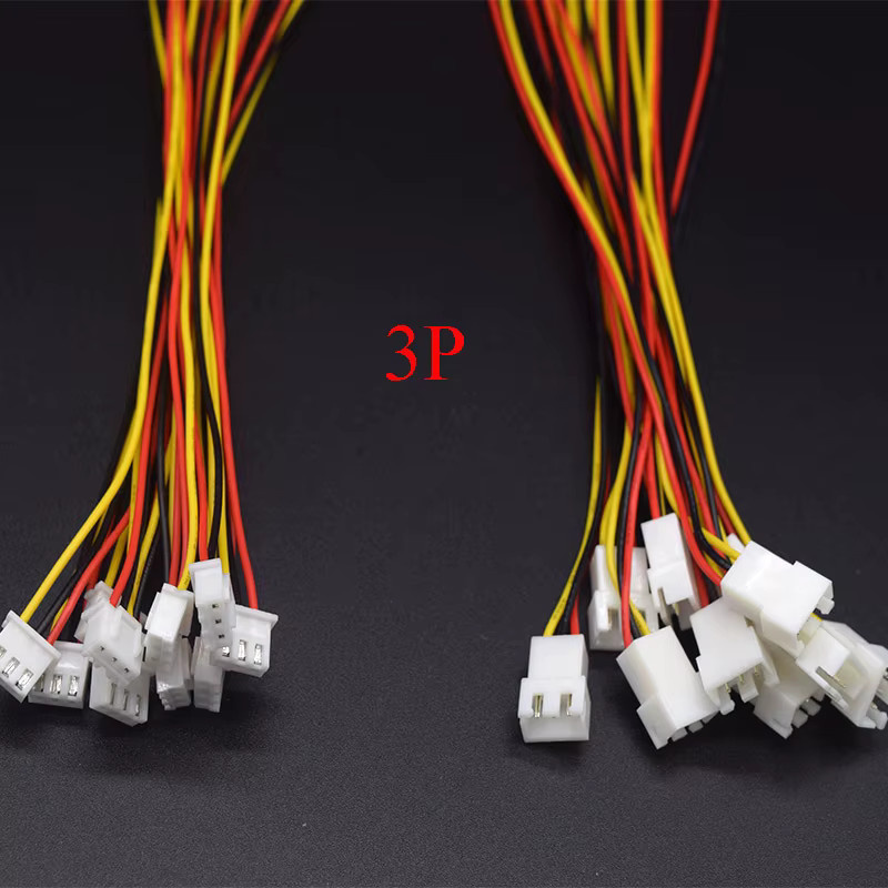 10 Paar Micro JST XH 2,54mm Stecker Set mit Kabel für Batterie und Ladegerät, Männlich und Weiblich, Farbe: Weiß - Bild 2