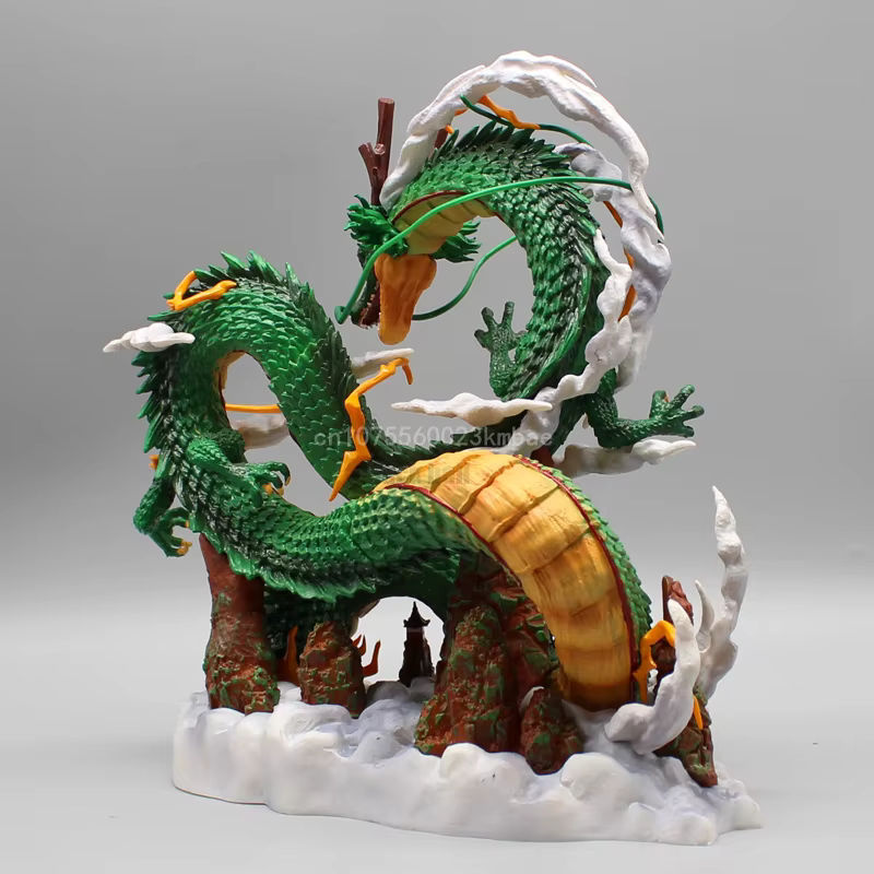 Bandai Dragon Ball Z Shenron und Goku Actionfigur aus Kunststoff, grüne Statue Modell für Sammler, Höhe: 20 cm - Bild 3