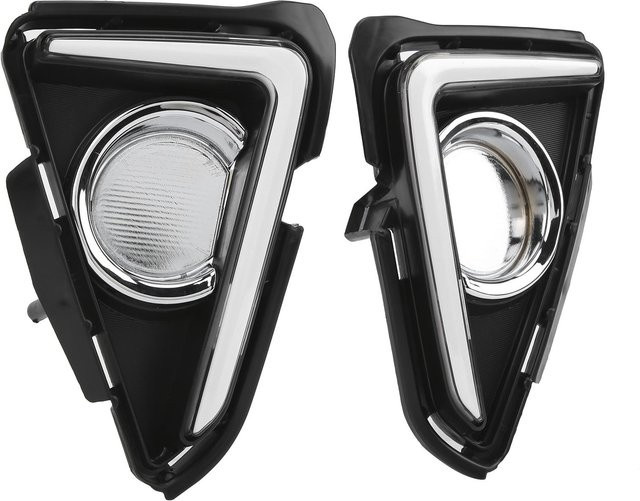 Koogeelife 2er Set LED Tagfahrlicht Nebelscheinwerfer Blinker Einheit in Weiß Rot Schwarz als Ersatz für RAV4 2016 2017 2018 IP65 - Bild 1