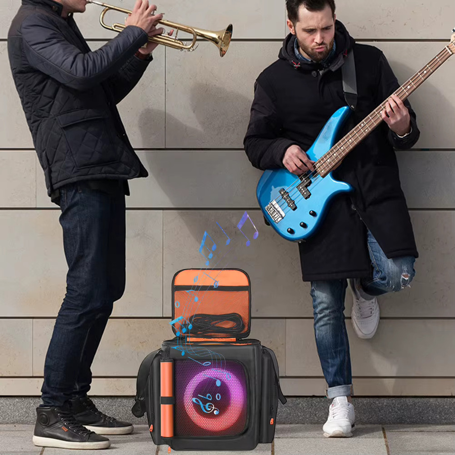Stoßfeste Lautsprecher-Schutzhülle für JBL Partybox Encore Essential in Schwarz und Silber - Bild 4