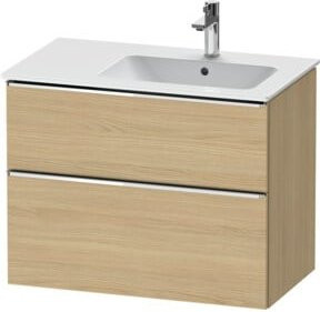 Duravit Waschtischunterschrank D-Neo in Eiche Natur und Chrom, B/T/H: 81 x 46,2 x 62,5 cm - Bild 1