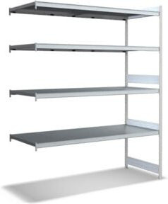 Bito Großfachregal-Set mit 4 Ebenen in Lichtgrau, B/T/H: 201,6 x 82,4 x 250 cm - Bild 1
