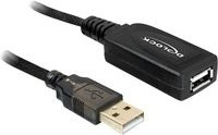 Delock USB 2.0 Aktivverlängerungskabel USB-A Stecker auf USB-A Buchse, Schwarz, 20 m - Bild 1