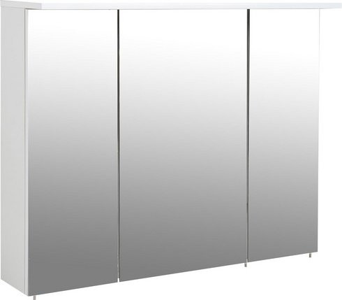 Schildmeyer Spiegelschrank Profil in Weiß mit LED-Beleuchtung, 3-türig, B/H/T: 100 x 71 x 16 cm - Bild 1