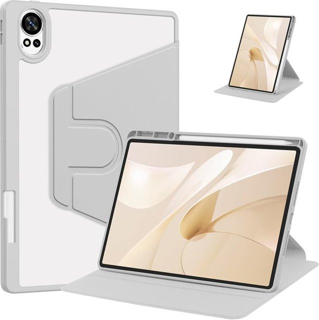 Huawei MatePad 12X Hülle 360 Grad drehbar aus Acryl in Weiß für Huawei MatePad Air 12 2024 12 Zoll - Bild 1