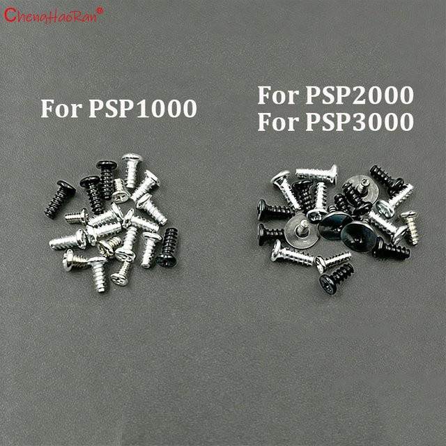 ChengHaoRan Ersatzschrauben-Set für PSP1000, PSP2000 und PSP3000 Spielkonsolen in Silber - Bild 1