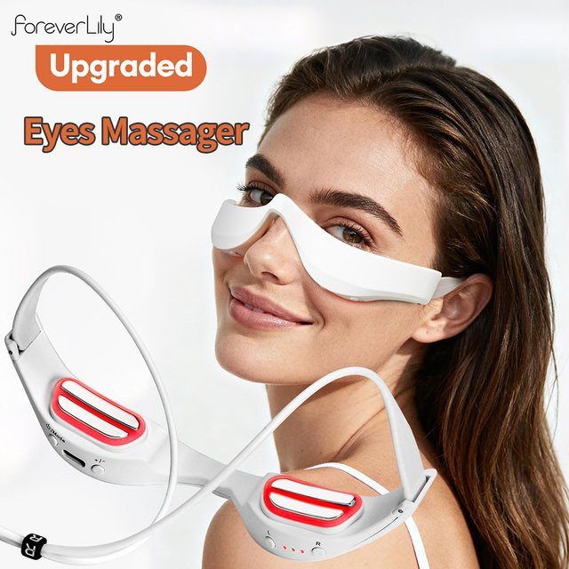 foreverlily Elektrisches 3D-Augenmassagegerät mit EMS und rotem Licht, Unisex - Bild 1