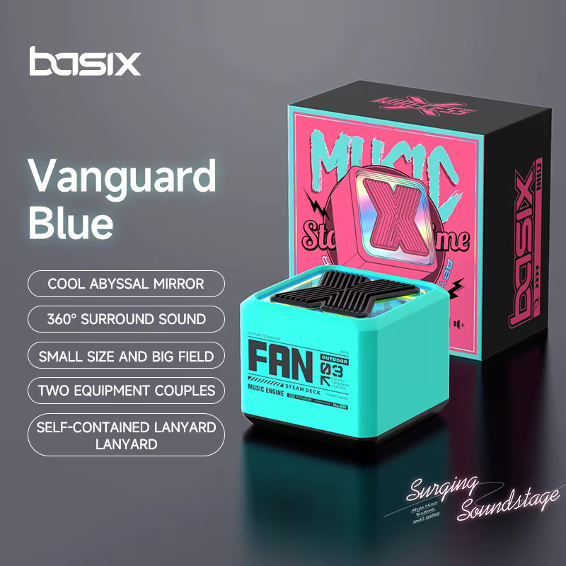 Basix Mini-Bluetooth-Lautsprecher Tragbarer Kabelloser Stereo-Surround-Sound in Pink - Bild 4