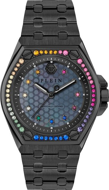 Philipp Plein Damenuhr, Quarz, Edelstahl, Schwarz, 38 mm, 5 ATM - Bild 1