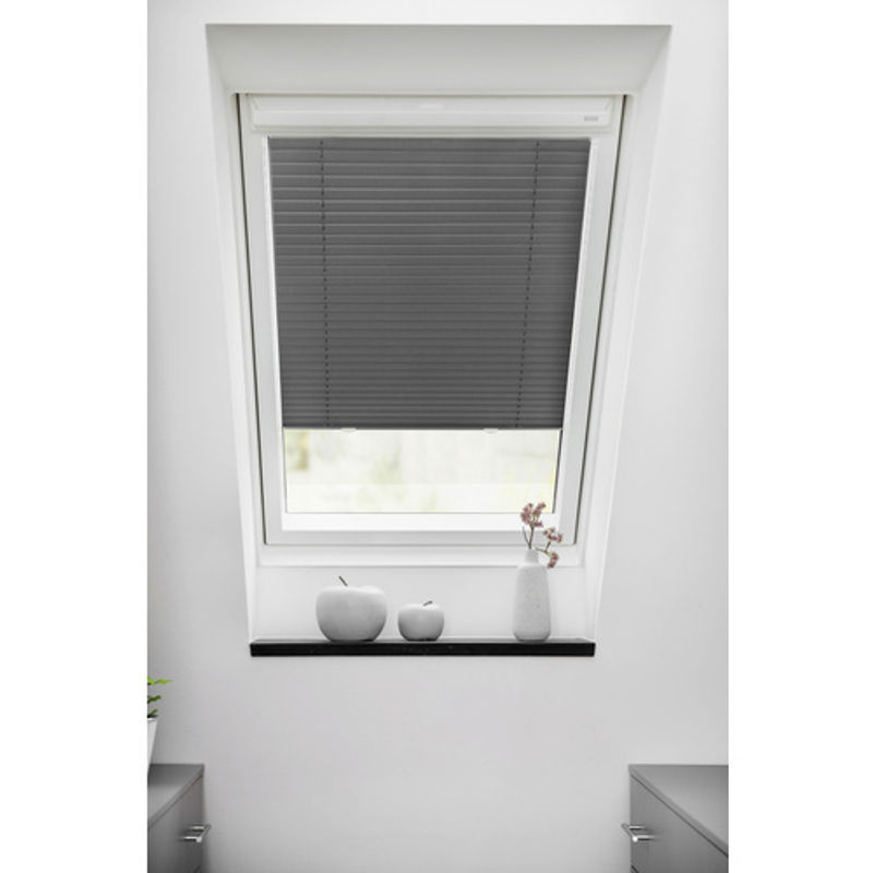 Lichtblick Dachfensterplissee grau, semi-transparent, Breite: 59,3 cm, Höhe: 100 cm - Bild 6