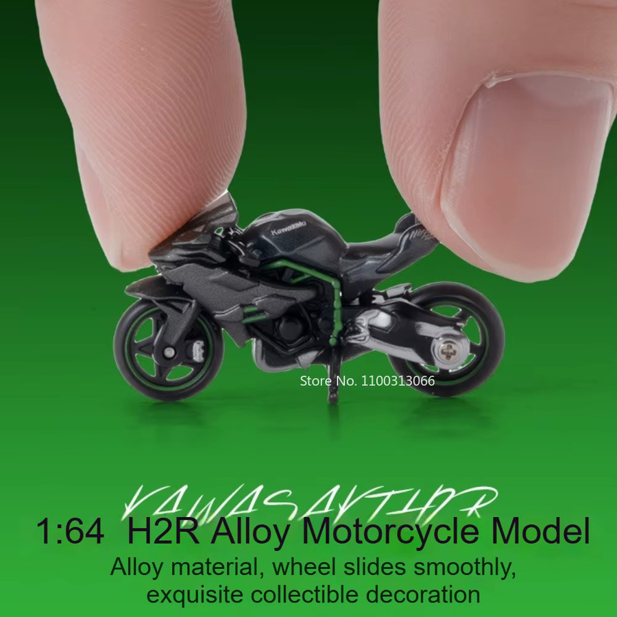 MAKEDA Kawasaki H2R Motorrad-Spielzeugmodell, 1:64, Metall, Gummi, ab 14 Jahren - Bild 5