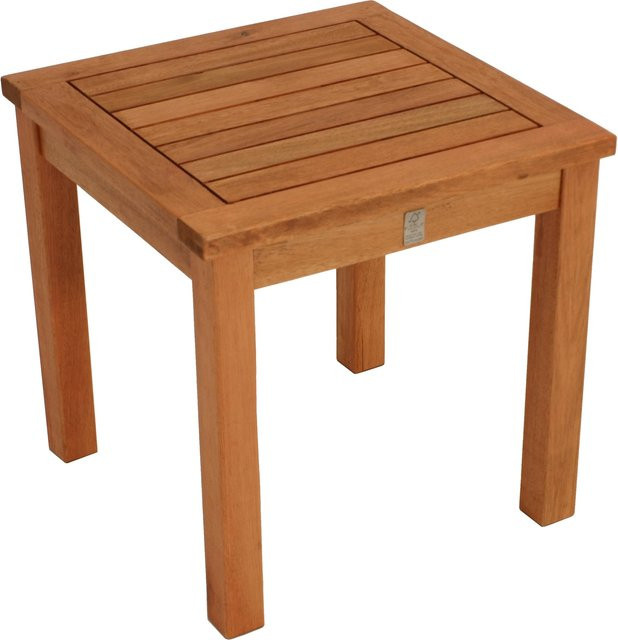 Beistelltisch VAREDERO von DEGAMO aus geöltem Eukalyptusholz in Braun, B/T/H: 40 x 40 x 40 cm - Bild 1