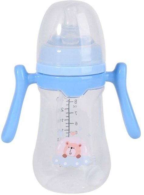 Shenjun Babyflasche aus Silikon mit Trinkhalm, Blau, 180 ml - Bild 1