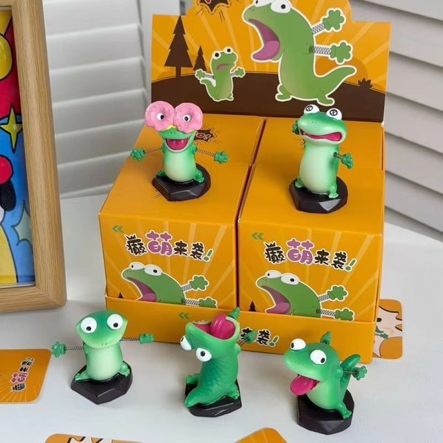 52TOYS Hoppers Tom Lizard Anime-Figur Blind Box, grüne Eidechsen-Cartoon-Tischfigur, Einzelfigur - Bild 1