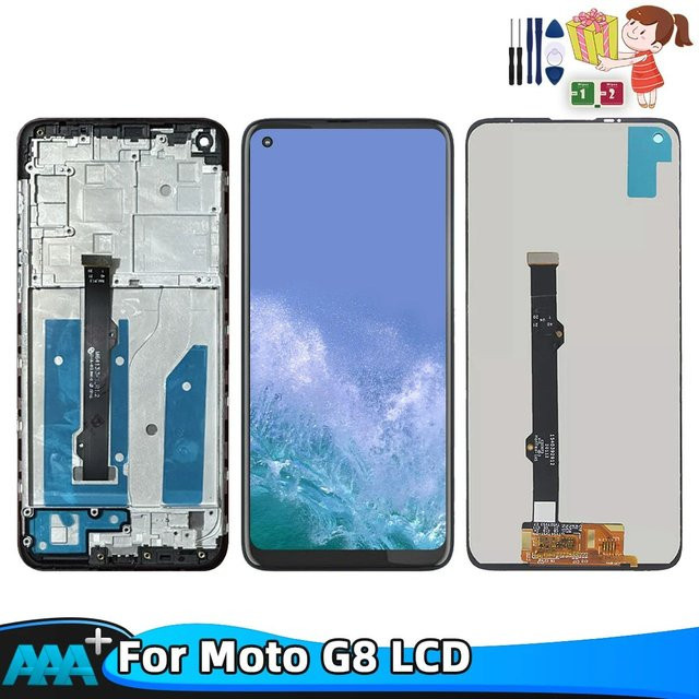 Motorola Moto G8 LCD Display Ersatzteil in Schwarz 6,4 Zoll - Bild 1