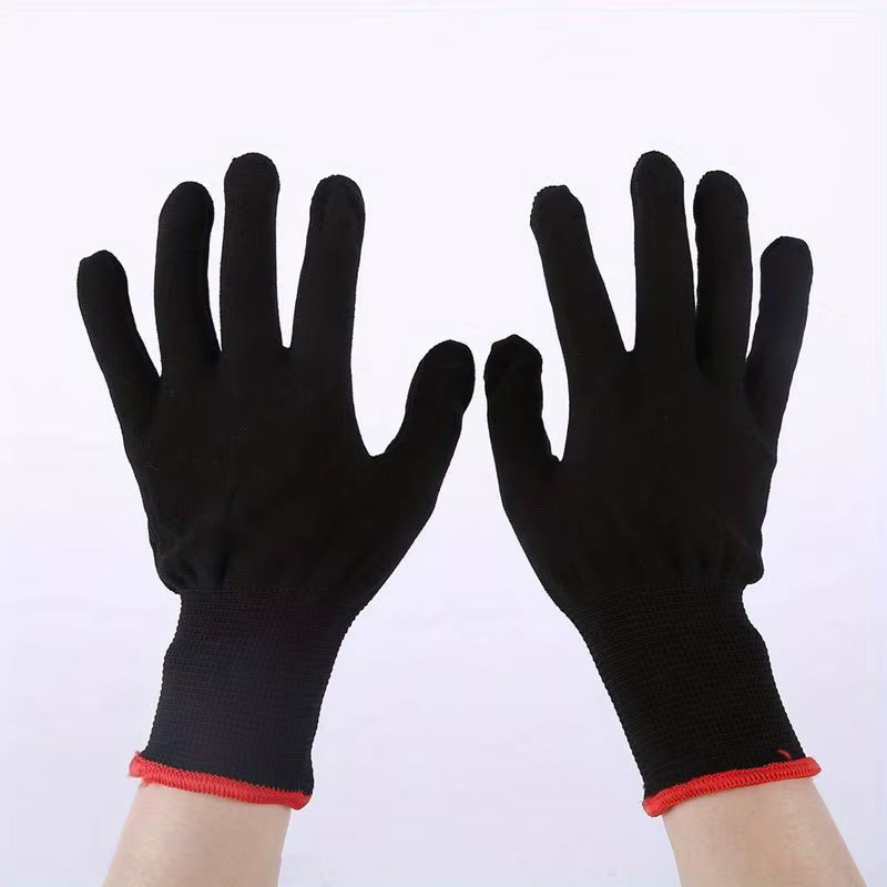 Atmungsaktive Gartenarbeitshandschuhe aus Nylon in Schwarz zum Pflanzen und Ausgraben - Bild 4