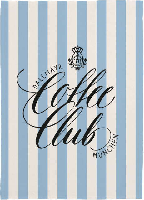 Geschirrtuch Coffee Club blau gestreift - Bild 1