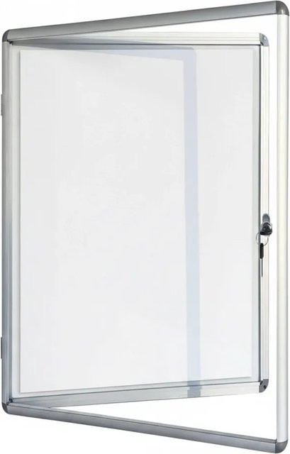 Floordirekt Schaukasten Premium Acrylglas Magnetisch Beschreibbar mit Alu-Rahmen in Weiß, B: 28 cm, H: 36 cm - Bild 1