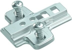 Hettich MB-Adapterplatte für Paralleladapter 9106986 aus Zinkdruckguss, vernickelt, Silber - Bild 1
