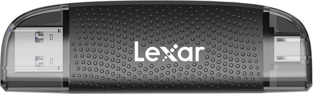 Lexar 2-in-1 USB 3.2 Kartenleser mit USB-A und USB-C für SD- und Micro-SD-Karten in Schwarz - Bild 1