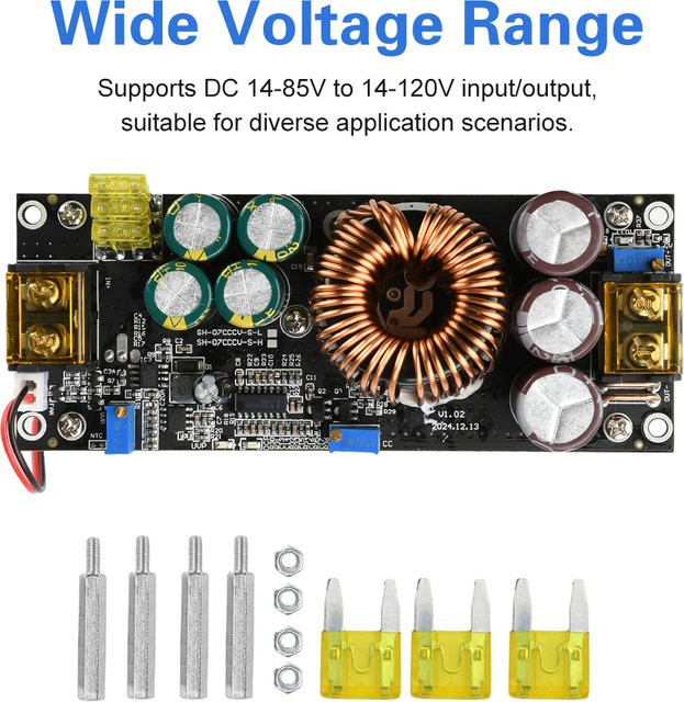 Aideepen 1800 W DC-DC-Aufwärtswandler Step-Up-Leistungsmodul für Solaranlagen in Multicolour - Bild 1
