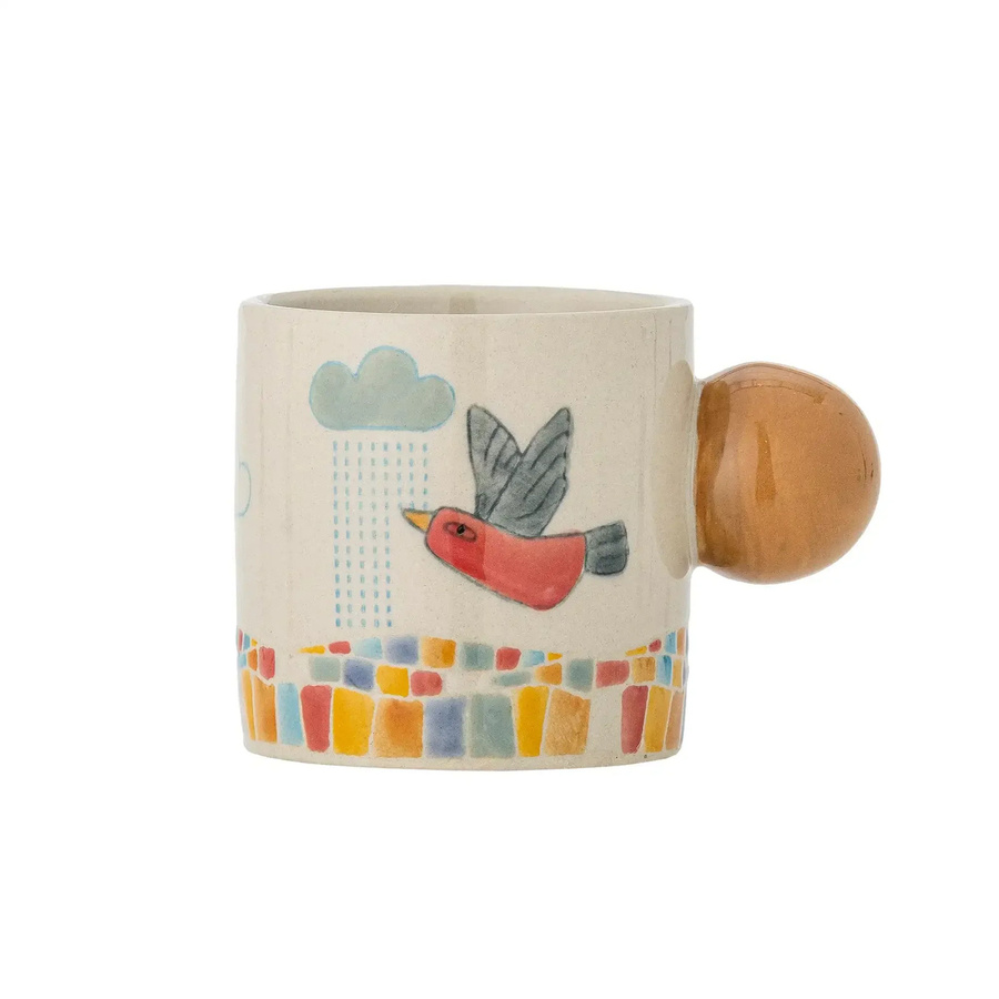 Bloomingville Mini Colorine Becher aus Keramik in Beige, 155 ml - Bild 1