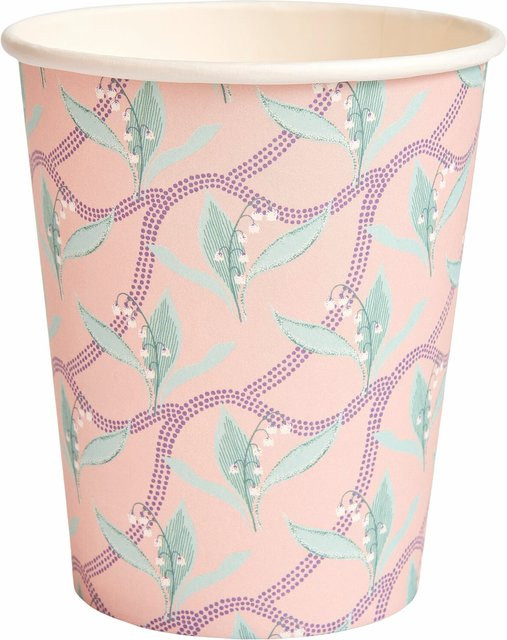 Rico Design Pappbecher Schneeglöckchen 8 Stück pink - Bild 1
