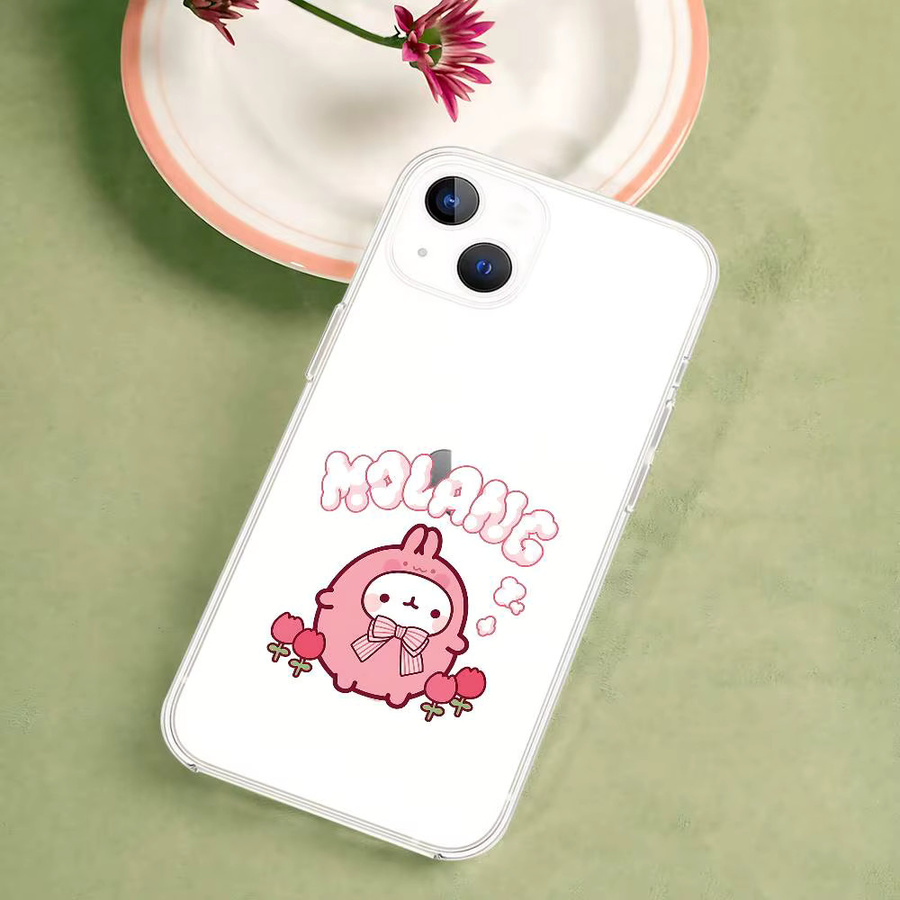 Transparente und stoßfeste Silikon-Handyhülle mit Molang Motiv für dein Apple iPhone (verschiedene Modelle) - Bild 2