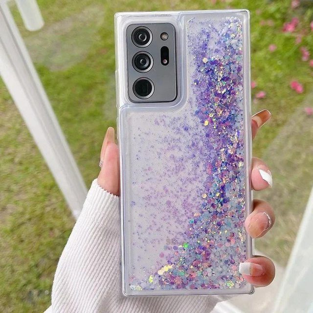 Glitzernde Quicksand Handyhülle aus transparentem TPU für Samsung Galaxy A15 5G in verschiedenen Farben - Bild 1