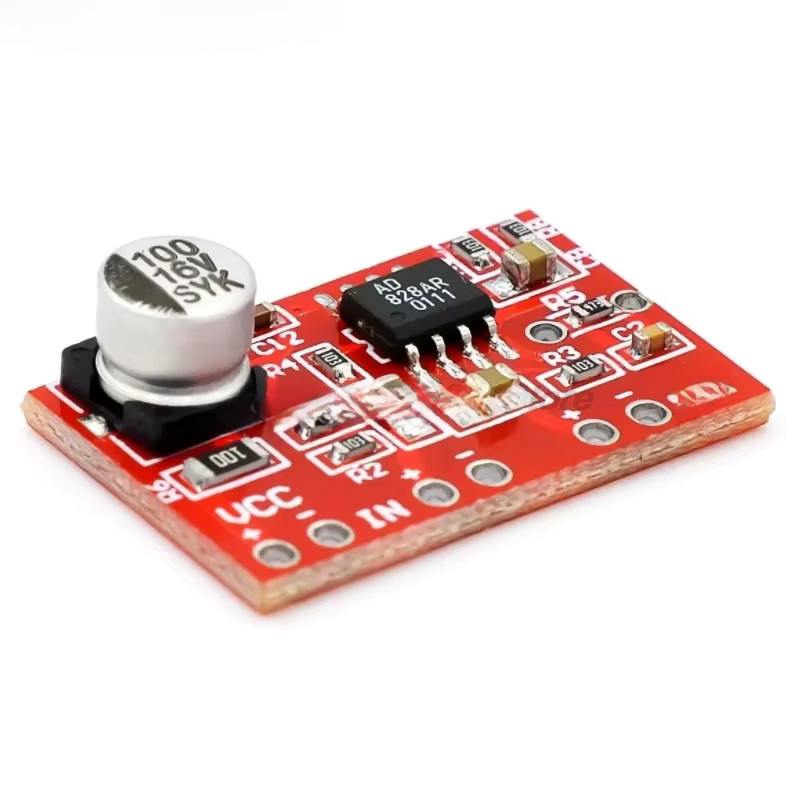 Ydlzmsjiah AD828 Stereo Dynamischer Mikrofon Vorverstärker Modul in Rot, DC 3,8 V-15 V - Bild 1