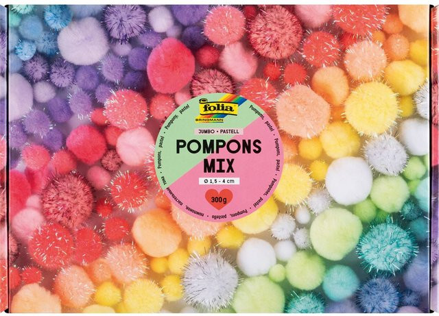 Folia Pompons Mix Jumbo Pastell - Bild 1