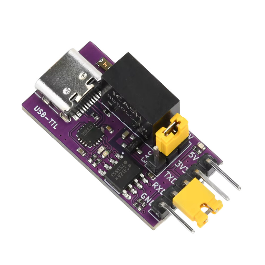 CH343 Isolierter USB-zu-TTL-Downloader mit Typ-C Anschluss, 3,3 V/5 V, UART-Download-Modul in Lila, 6 Mbit/s Hochgeschwindigkeitskommunikation - Bild 4
