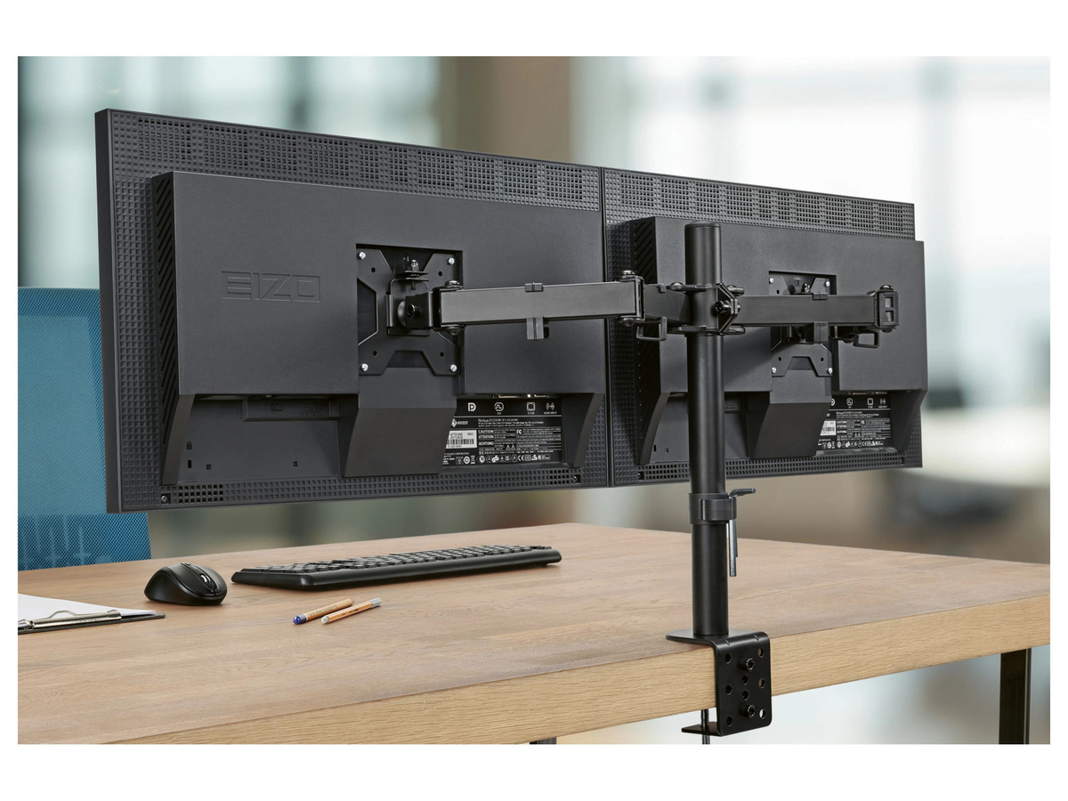 TRONIC Bildschirmhalterung in Schwarz mit VESA 75x75 mm und 28 cm Tragfähigkeit - Bild 2