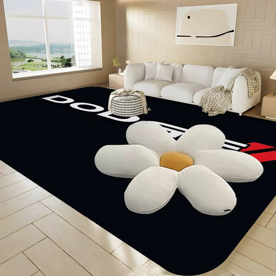 D-Dodges Retro Room Mat Multiple Choice Teppich in Schwarz und Multicolour, rutschfest, B: 60 cm, T: 40 cm - Bild 4