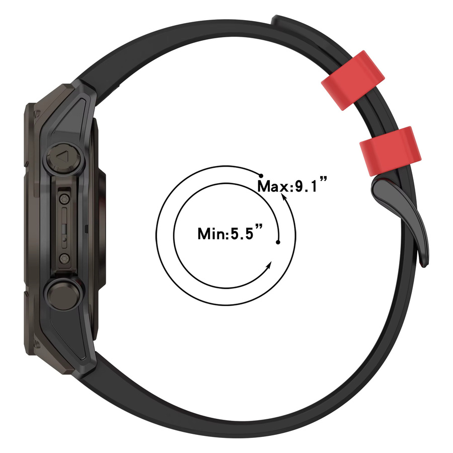 Garmin Uhrenarmband Silikon, Schwarz, 22mm 26mm - Bild 2