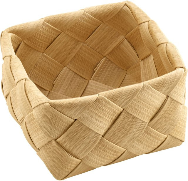VEGA Brotkorb Larina quadratisch beige, 4er Pack, B/T/H: 15 x 15 x 9 cm - Bild 1