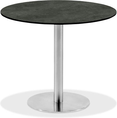 NIEHOFF GARDEN Gartentisch BISTRO rund aus HPL in Anthrazit und Grau mit klappbarer Platte und Edelstahl-Säule, B/T/H: 121,0 x 121,0 x 74,5 cm - Bild 1