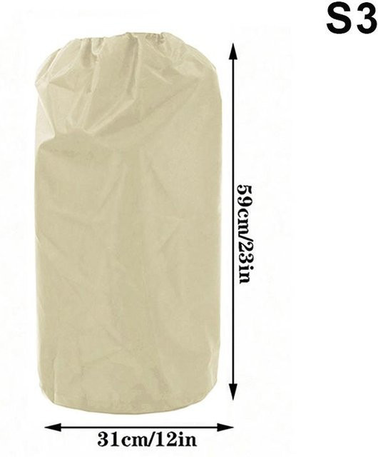 Rainbow Rain Gasflaschenabdeckung für Propanflaschen in Beige mit Kordelzugverschluss zum Schutz vor Feuchtigkeit, Staub und Sonne - Bild 1