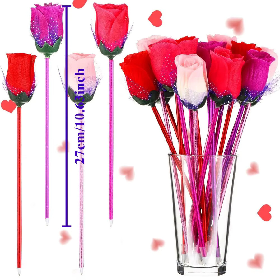 TWBEB Rosen-Kugelschreiber mit Blumen-Design für Valentinstag und Hochzeiten - Bild 2