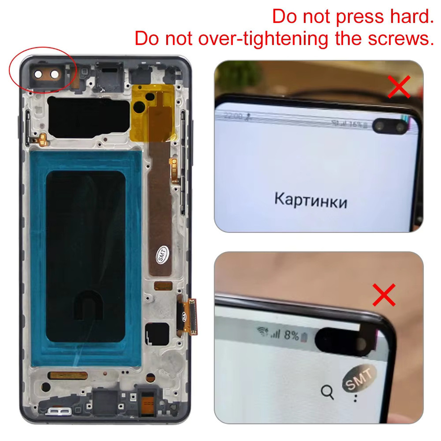 Samsung Galaxy S10 Plus S10+ G975 G975F LCD-Display mit Rahmen in Grün - Bild 4