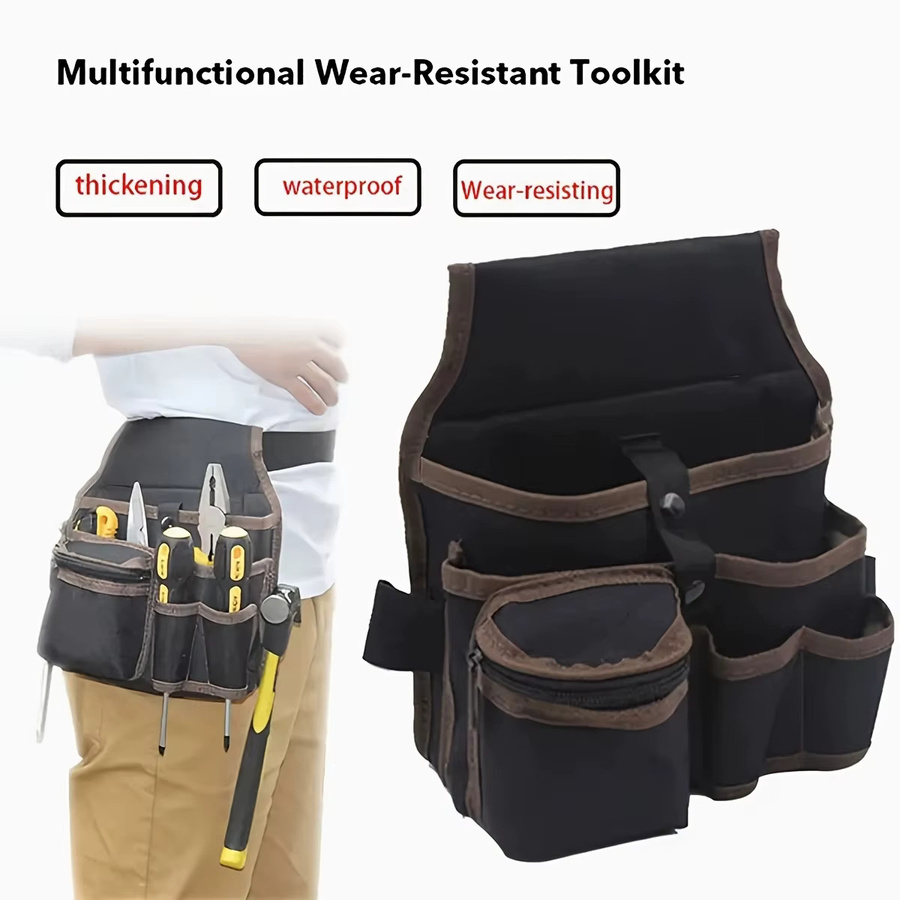 Mehrzweck-Werkzeugtasche für Hardware und Elektriker in Rot und Schwarz, B/H/T: 26,0 x 20,5 cm - Bild 5