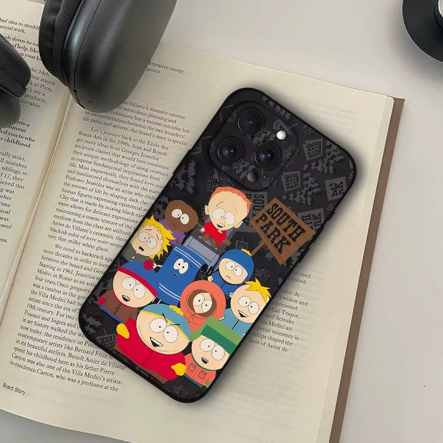 Mesuca South Park Handyhülle für iPhone 11 bis 17 Pro Max, weiche Schutzhülle in Schwarz und Multicolour - Bild 5