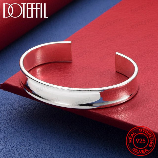 DOTEFFIL Armreif 925 Silber, 12 mm, Unisex - Bild 1