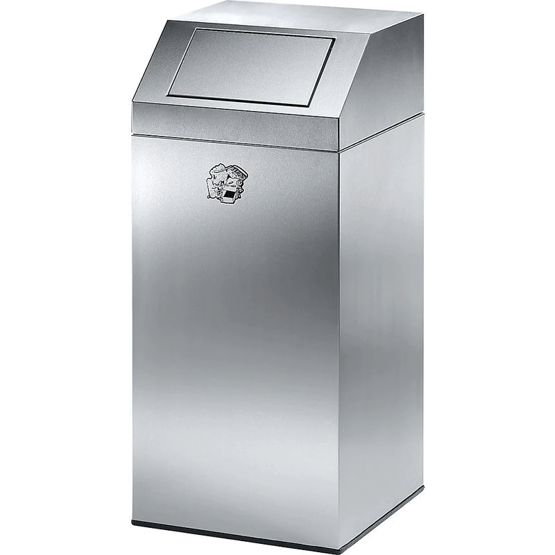 VAR Wertstoffsammler aus Edelstahl mit Inneneinsatz, Silber/Schwarz, 82 l - Bild 2