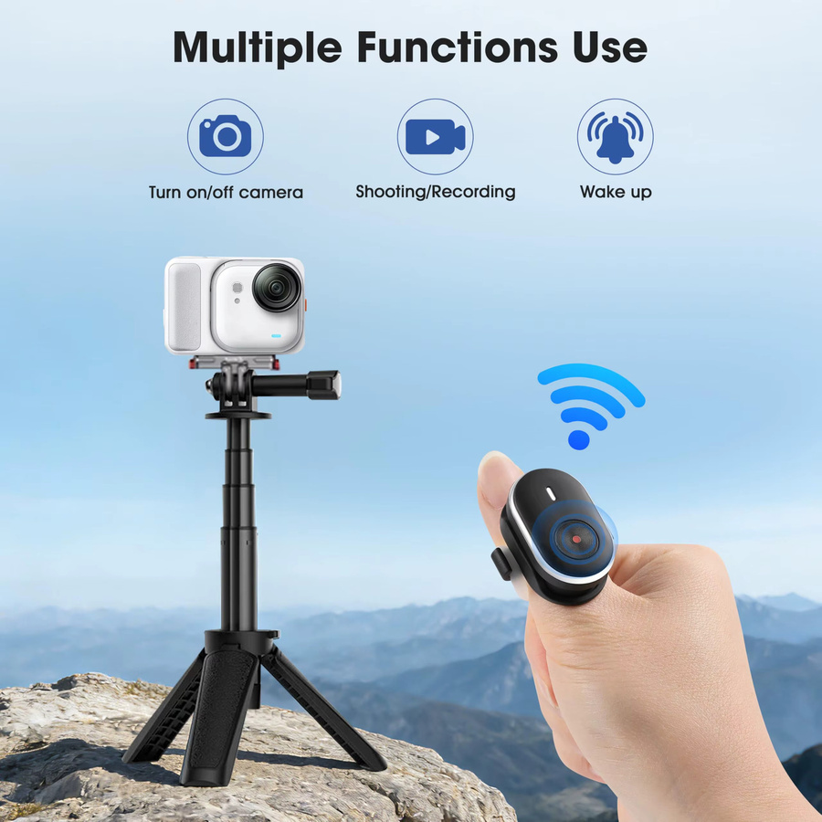 STARTRC TECH Ring-Fernbedienung in Schwarz, kompatibel mit Insta360 GO Ultra/X5/X4/X3, Ace Pro 2 Mini, GoPro Hero 13 12 11 Max 2 und DJI Osmo Action 6 5 4 Nano - Bild 4