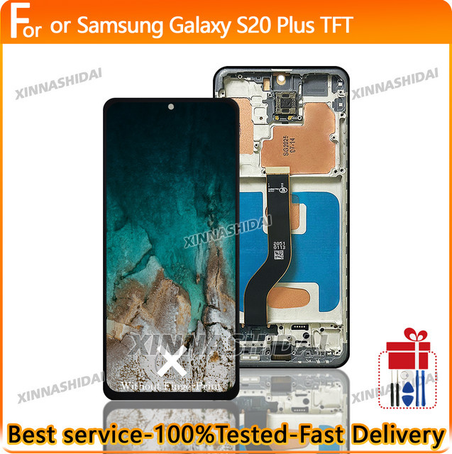 Samsung S20 Plus G985F LCD Bildschirm mit Touch Digitizer Montage in Schwarz - Bild 1