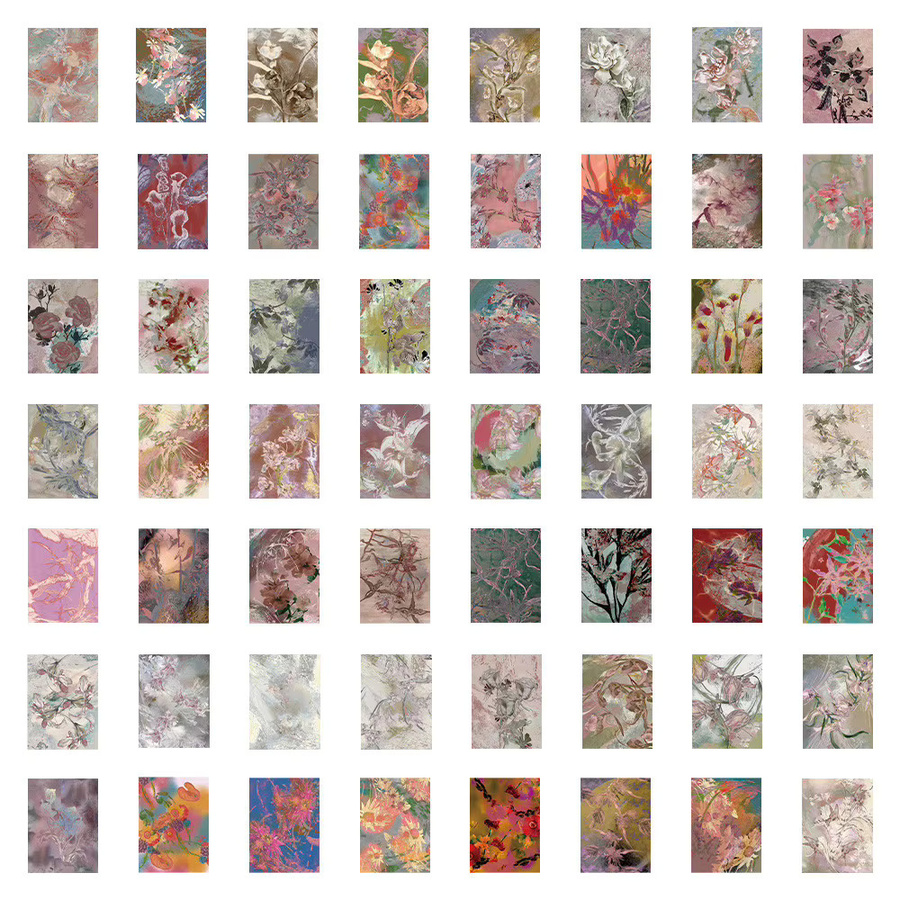 60-teiliges Set Roseleaf Himbeerblumenaufkleber in Multicolour zur Dekoration von Notizbüchern und Tagebüchern - Bild 3