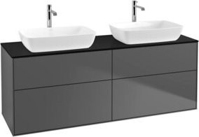 V&B Waschtischunterschrank Finion in Anthrazit matt B/T/H: 160 x 50,1 x 50,1 cm - Bild 1